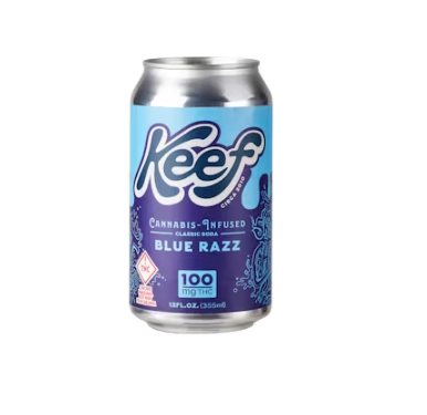 KEEF Blue Razz XTREME Classic Soda 100MG: A Potent, Flavorful Cannabis Beverage