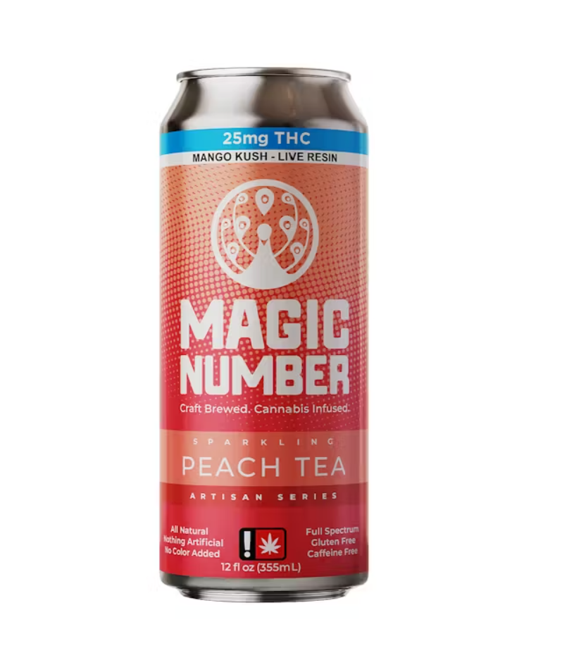 Magic Number Peach Tea 25mg: Smooth Flavor and Relaxing Cannabis Enjoyment